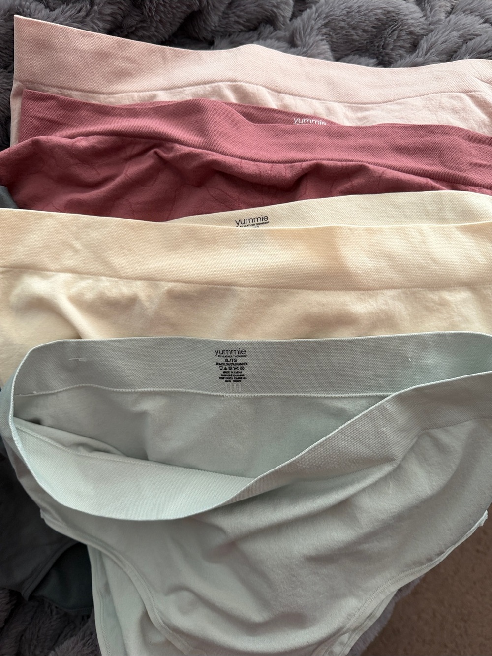 Pastel Bikini Briefs - Soft Pink, Rose, Cream & Mint 5 pair